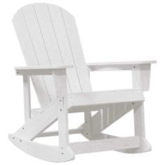 Vidaxl Adirondack gugalnik Bela 73.5 x 92 x 90cm HDPE