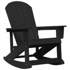 Vidaxl Adirondack gugalnik Črna 73.5 x 92 x 90cm HDPE
