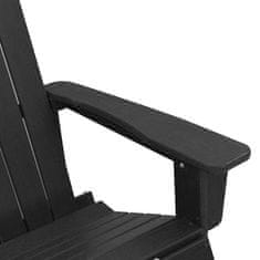 Vidaxl Adirondack gugalnik Črna 73.5 x 92 x 90cm HDPE