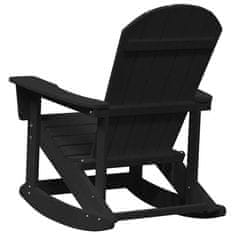 Vidaxl Adirondack gugalnik Črna 73.5 x 92 x 90cm HDPE