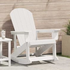 Vidaxl Adirondack gugalnik Bela 73.5 x 92 x 90cm HDPE