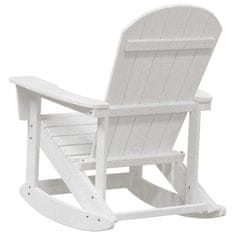 Vidaxl Adirondack gugalnik Bela 73.5 x 92 x 90cm HDPE