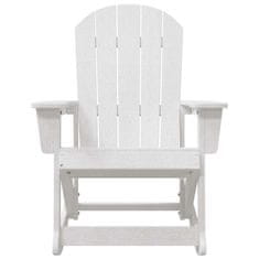 Vidaxl Adirondack gugalnik Bela 73.5 x 92 x 90cm HDPE