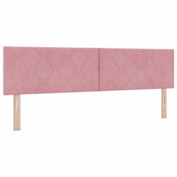 Vidaxl LED glava postelje Roza 180 cm Žamet