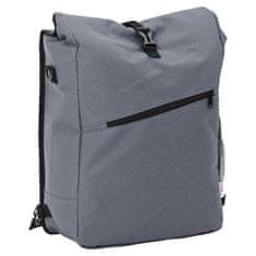 Vidaxl kolesarska torba za nosilec 25 L siva 33x16x48 cm