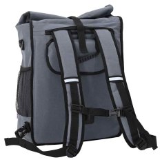 Vidaxl kolesarska torba za nosilec 25 L siva 33x16x48 cm