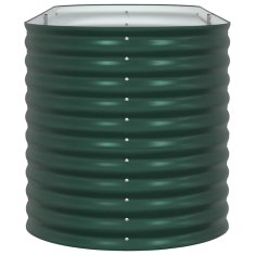 Vidaxl Vrtna visoka greda Zelena 240 x 80 x 81 cm Jeklo