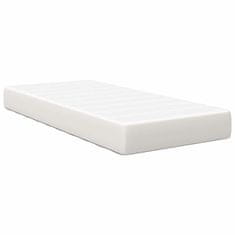 Vidaxl Žepna vzmetnica Krem Srednja 90x190x20 cm Tkanina