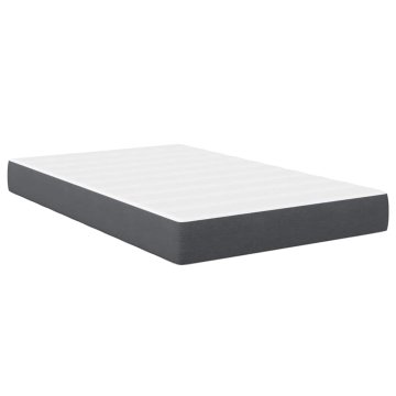 Vidaxl Vzmetnica z vzmetnico Siva 120 x 190 cm blago