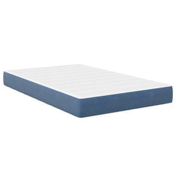 Vidaxl Vzmetnica z vzmetnico Modra 120 x 190 cm blago