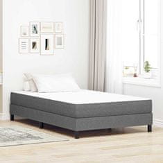 Vidaxl Vzmetnica z vzmetnico Svetlo siva 120 x 190 cm blago