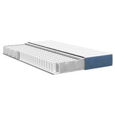 Vidaxl Vzmetnica z vzmetnico Modra 120 x 190 cm blago