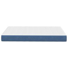 Vidaxl Vzmetnica z vzmetnico Modra 120 x 190 cm blago