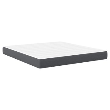 Vidaxl Vzmetnica z vzmetnico Siva 180 x 200 cm blago