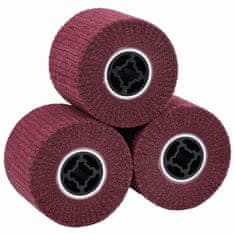 Vidaxl Brusni valji 3 pcs Rdeča 12 x 12 x 10 cm Sintetična vlakna