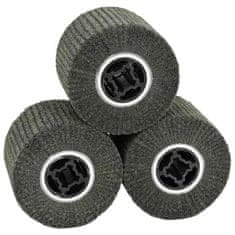 Vidaxl Brusni valji 3 pcs Črna 12 x 12 x 10 cm Sintetična vlakna