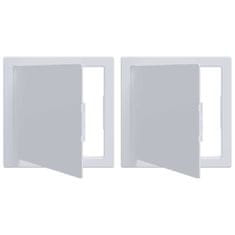 Vidaxl Dostopni paneli 2 pcs Bela 15 x 15 cm ABS plastika
