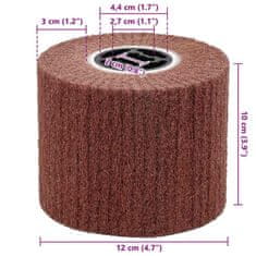 Vidaxl Brusni valji 3 pcs Rjava 12 x 12 x 10 cm Sintetična vlakna
