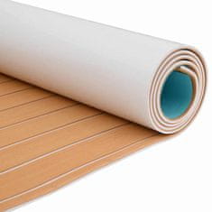 Vidaxl Plavajoča talna obloga Rjava in bela 240 x 90 cm EVA pena