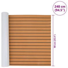 Vidaxl Plavajoča talna obloga Rjava in črna 240 x 90 cm EVA pena