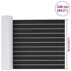 Vidaxl Plavajoča talna obloga temno siva in bela 240 x 60 cm EVA pena