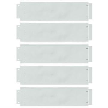 Vidaxl Robniki za trato 5 pcs srebrna 100 x 25 x 0,07 cm