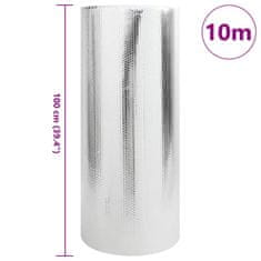 Vidaxl Odsevnik toplote za radiator srebrna 1 x 10 m Aluminij