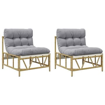 Vidaxl Vrtni Stol 2 pcs Svetlo siva 75 x 75 x 71 cm Jeklo