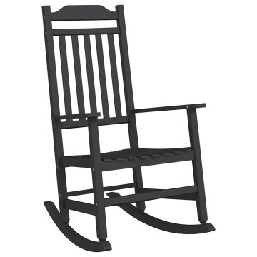 Vidaxl Zibajoči stol Črna 84 x 65 x 114 cm Smola