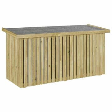 Vidaxl Škatla za shranjevanje v vrtu Rjava 119 x 44 x 58.5 cm
