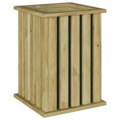 Vidaxl Cvetlično korito Rjava 33 x 33 x 45 cm Impregniran bor