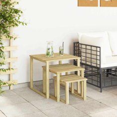 Vidaxl Miza za ležanje Rjava 50.5 x 50 x 46 cm Impregniran bor