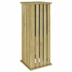 Vidaxl Cvetlično korito Rjava 33 x 33 x 85 cm Impregniran bor