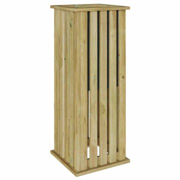 Vidaxl Cvetlično korito Rjava 33 x 33 x 85 cm Impregniran bor