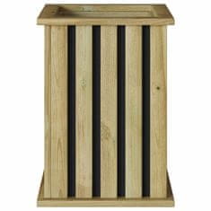 Vidaxl Cvetlično korito Rjava 33 x 33 x 45 cm Impregniran bor