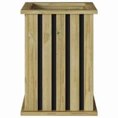 Vidaxl Cvetlično korito Rjava 33 x 33 x 45 cm Impregniran bor