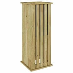 Vidaxl Cvetlično korito Rjava 33 x 33 x 85 cm Impregniran bor