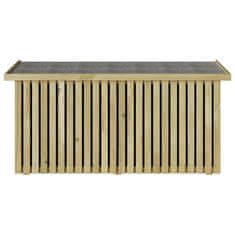 Vidaxl Škatla za shranjevanje v vrtu Rjava 119 x 44 x 58.5 cm