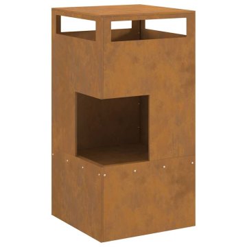 Vidaxl Ognjišče 50x50x100 cm iz vremensko odporne jeklene zlitine