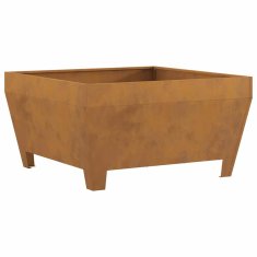 Vidaxl Ognjišče Kvadrat 80x80x43 cm, odporna na vremenske vplive, iz jekla