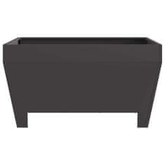 Vidaxl Črno Kamnito Ognjišče Kvadratno 80x80x43 cm iz Jekla
