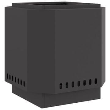 Vidaxl Peč za ogenj brez dima Črna 48 x 48 x 51 cm Jeklo