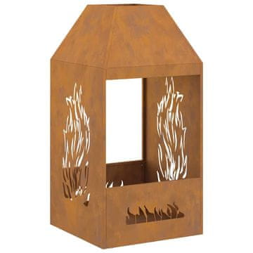 Vidaxl Ogenj Rjava 50 x 50 x 100 cm Jeklo