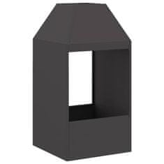 Vidaxl Ogenj Črna 50 x 50 x 100 cm Jeklo