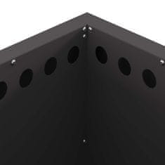 Vidaxl Brezkadna ogenj na prostem kvadratna črna 48x48x50 cm jeklo