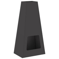 Vidaxl Ognjišče Črna 50x35x100 cm Jeklo