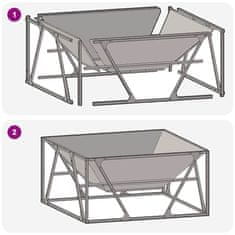 Vidaxl Ogenj Črna 80 x 80 x 40 cm Mnogi jeklo