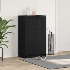 Vidaxl Omara za čevlje Črni hrast 59 x 35 x 100 cm Konstruiran les