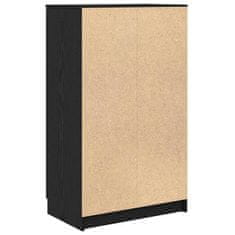 Vidaxl Omara za čevlje Črni hrast 59 x 35 x 100 cm Konstruiran les