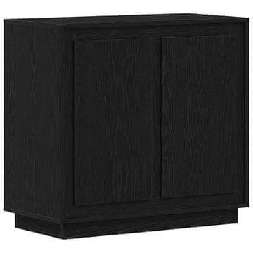 Vidaxl Strani šal Črna Orehovina 80 x 40 x 75 cm Konstruiran les